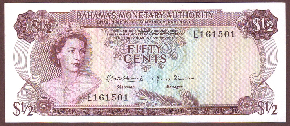 BAHAMAS  50 Cents 1968    UNC