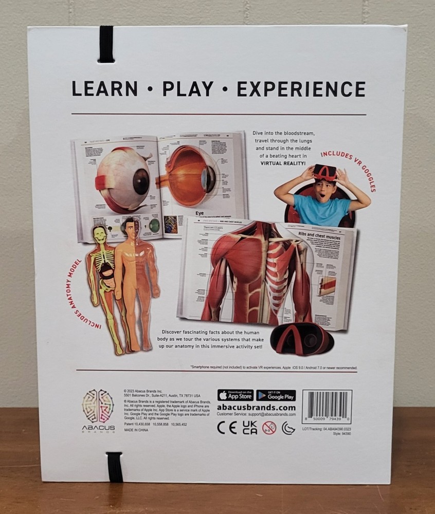Abacus Brands Virtual Reality Human Body Learning Activity Set VR Goggles