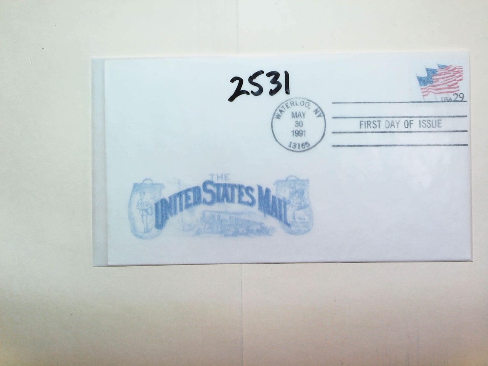 U. S. FDC  2531 - Three flags   - unsigned cachet- comb. ship!