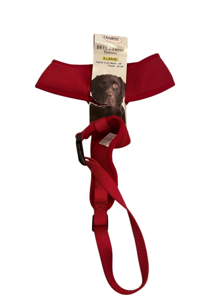 BreezyMesh Dog Harness – XL, Red