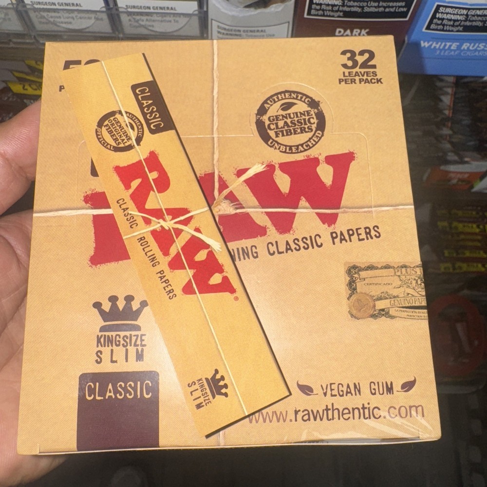 Raw Rolling Papers Cone Rolling Machine 110mm Cone Roller 12 Count Display Lot