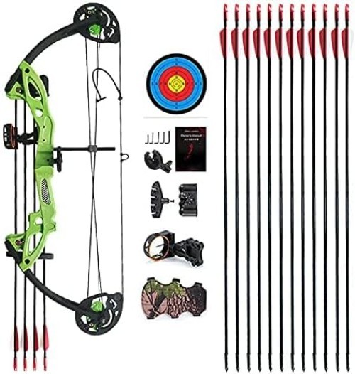 Adjustable Draw Length Compound Bow, 260fps, 15-29 lbs