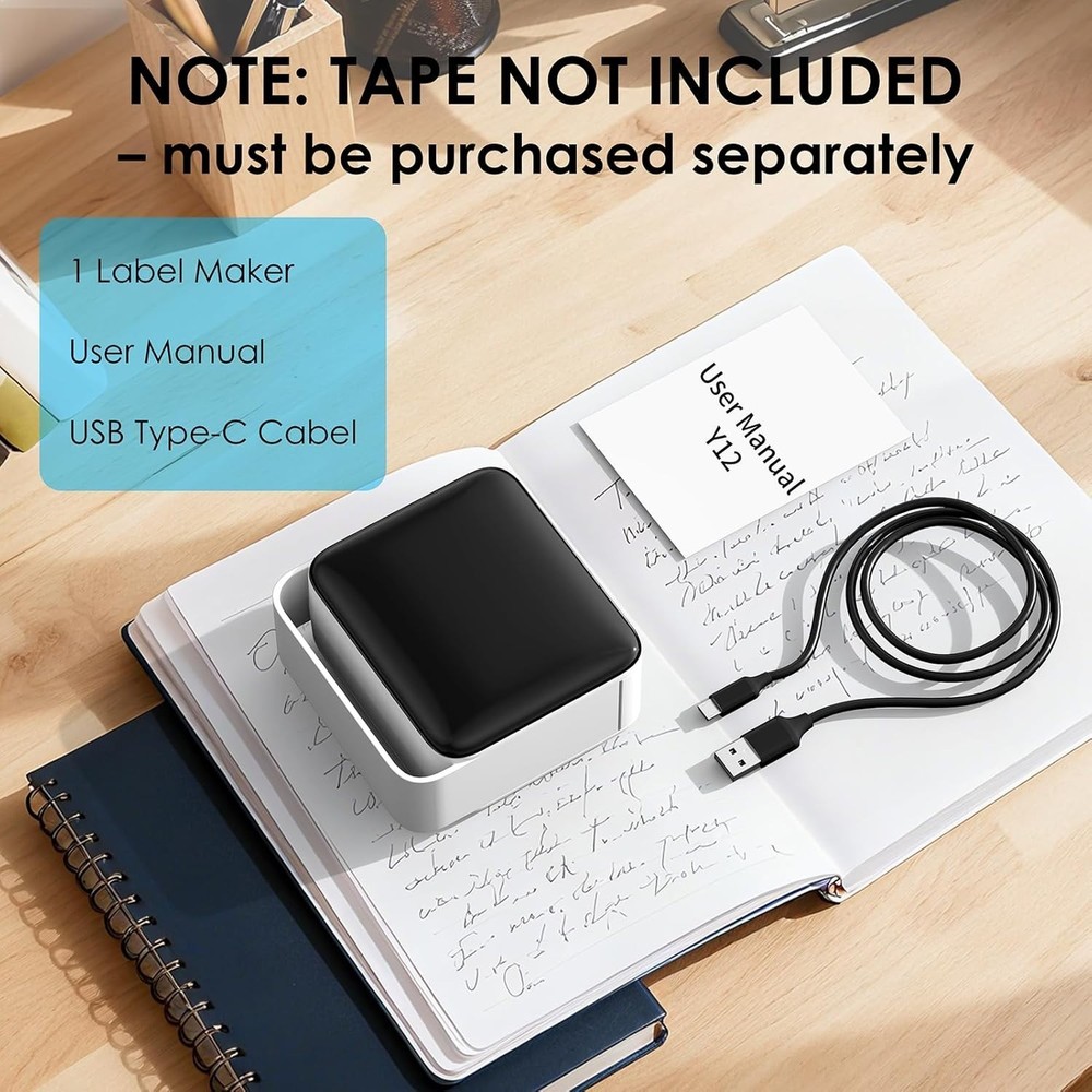Y12 Bluetooth Label Maker - Mini Wireless Thermal Printer for Home & Office
