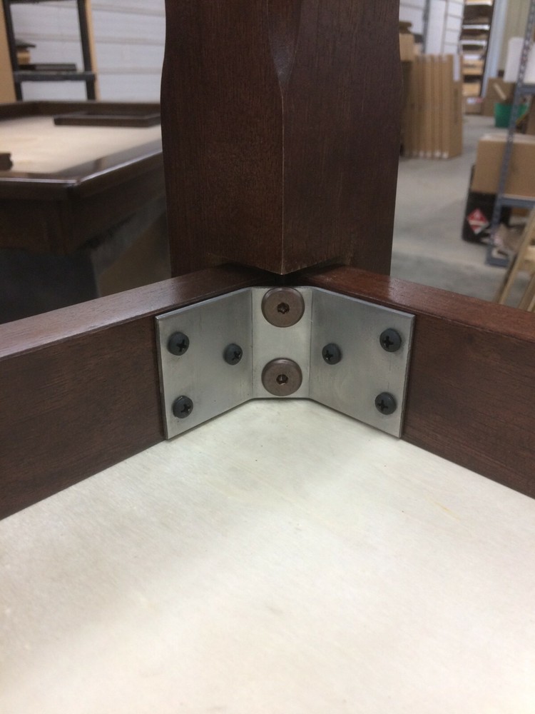 Table Leg Brackets Corner Angled Set of 4