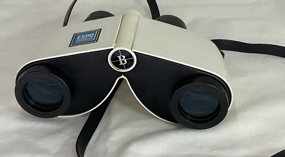 Vintage Bushnell Expo Extra Power Thumb Focus Binoculars with Strap