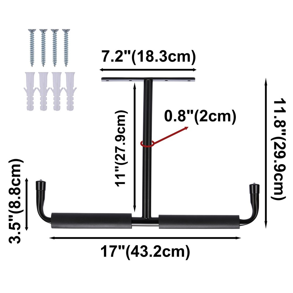 2Pcs Heavy Duty Overhead Garage Storage Hooks Rack, Ceiling Mount Double Hanger