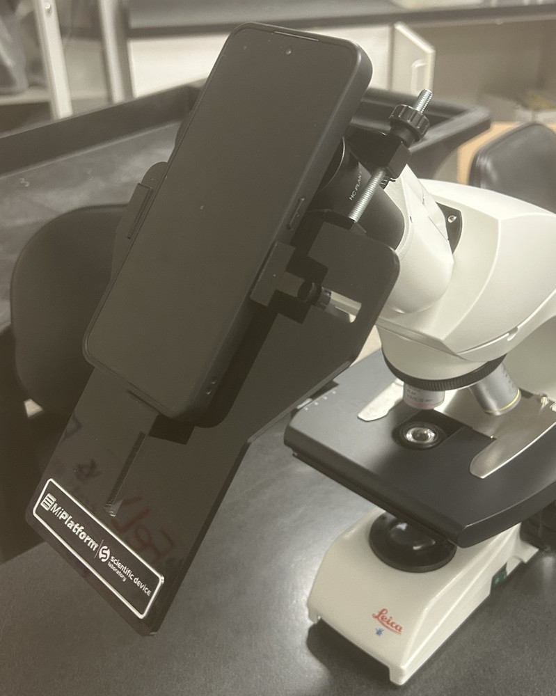 MiPlatform Scientific Microscope Phone Adapter Holder Picture Lab Flick Open Box