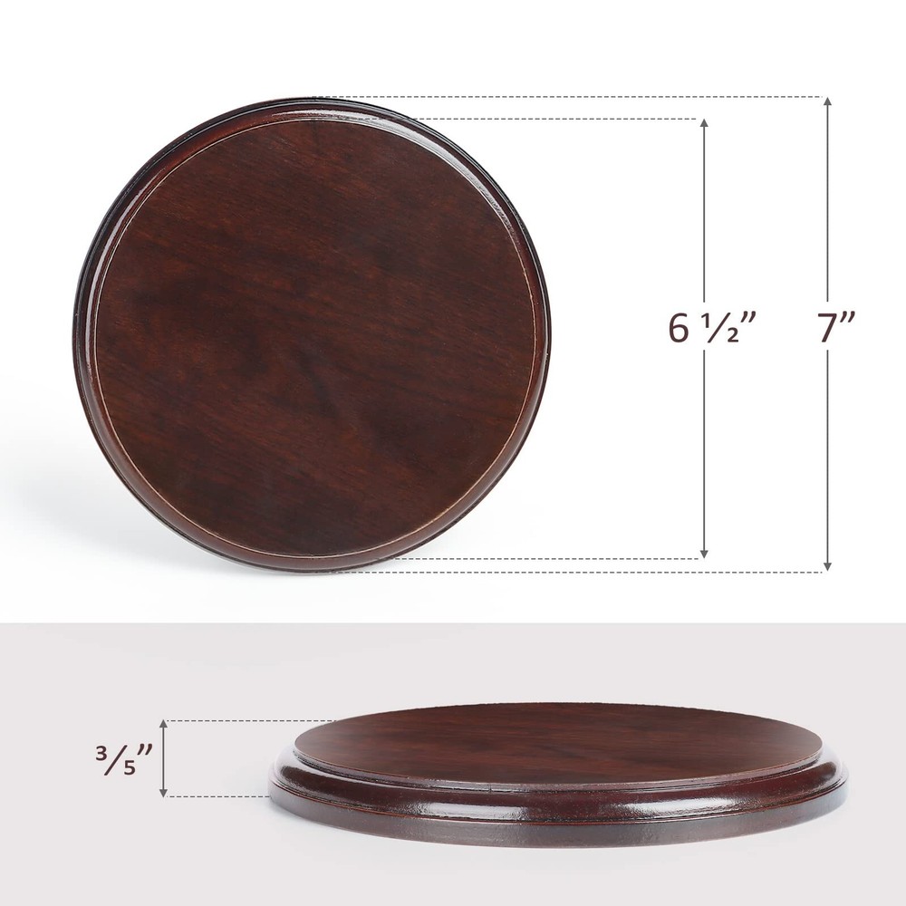 Falling in Art Wood Round Base-Hand Casting Structure Base, DIY Crafts, Keeps...