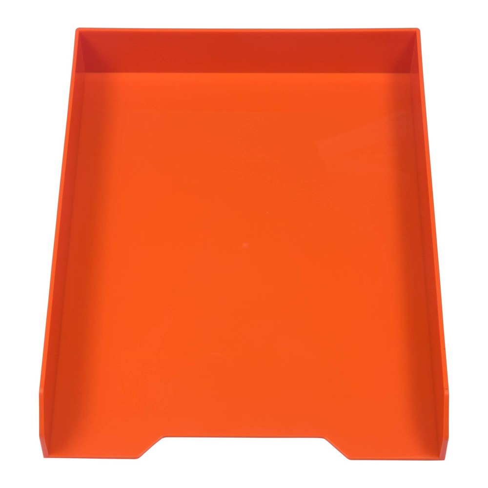 Stackable Trays - Orange - Desktop Document, Letter, & File Organizer Tray - ...
