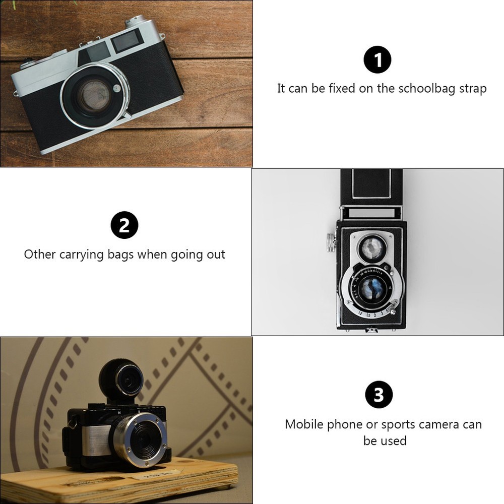 Action Camera Clamp Bracket Phone Mount Accessories Backpack Strap Holder