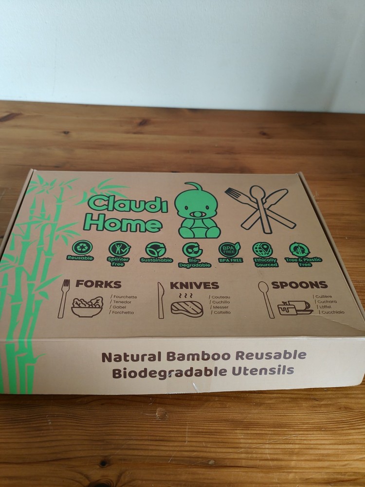 300 x Reusable Natural Bamboo Biodegradable Spoons Claudia Home * Rd Description