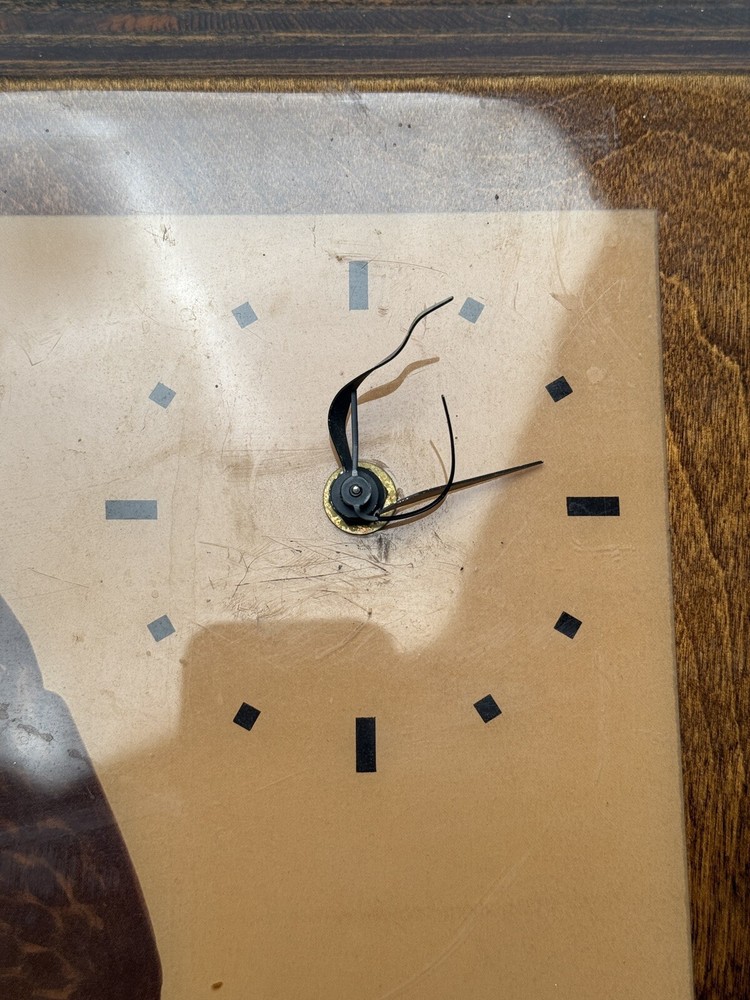 Vintage Snap-On Clock with Eagle John E. Bradley Artwork Lithograph (damaged)