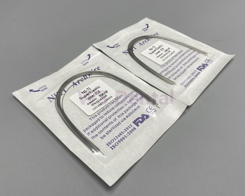 100PCS Dental Orthodontic Niti Arch Wire Super Elastic Natural Round Rectangular