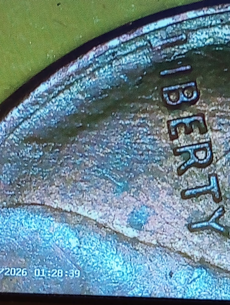 1986 Lincoln Cent Lamination Error #128