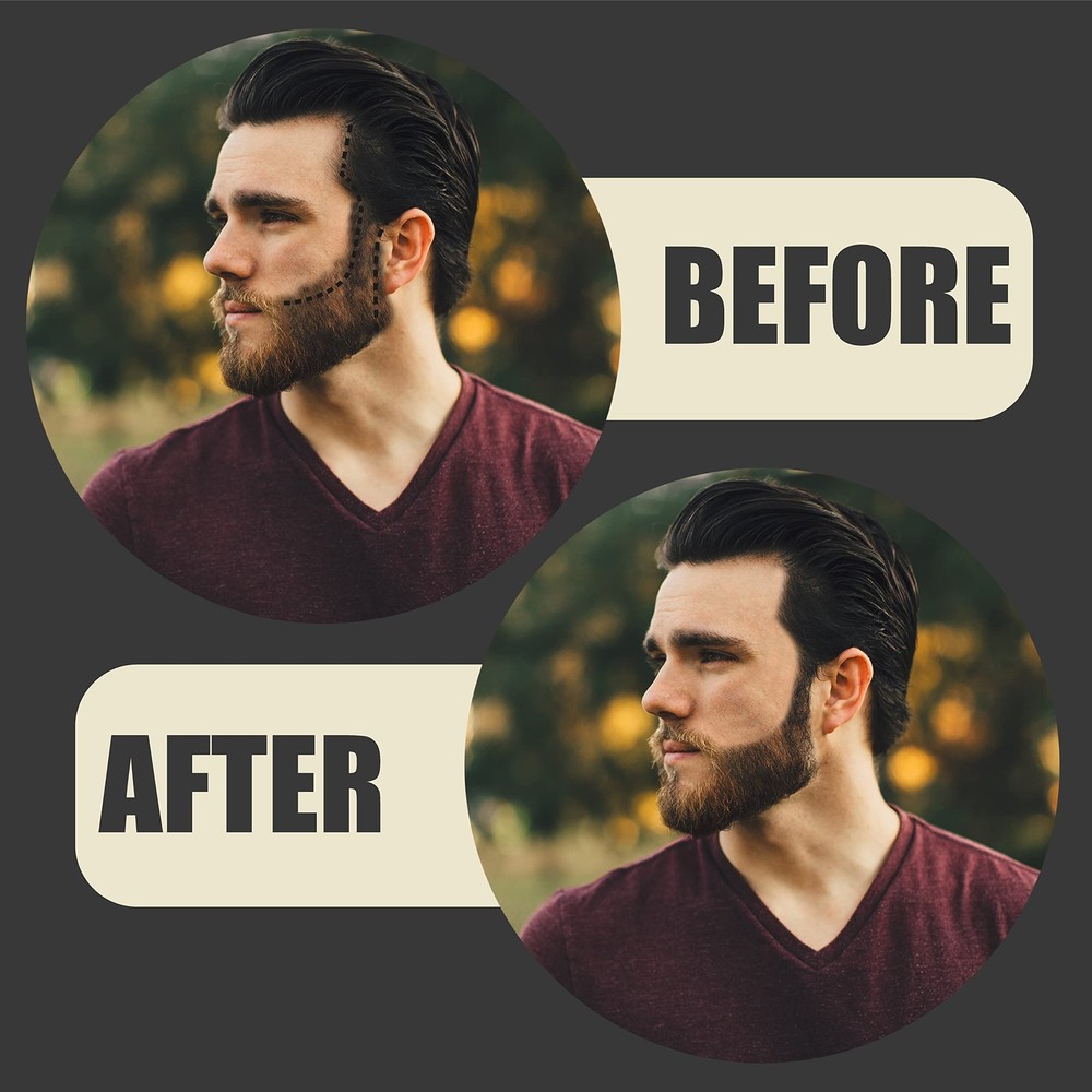 Beard Shaper Kit - Premium Lineup and Guide Tool for Precise Beard Shaping & ...
