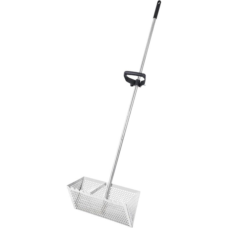 Detachable Sand Flea Rake Stainless Steel Handle Shark Tooth Screen Beach Tool