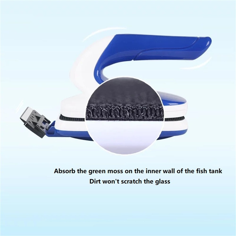 New Aquarium Window Cleaning Floating Magnetic Brush Algae Scraper Cleaner