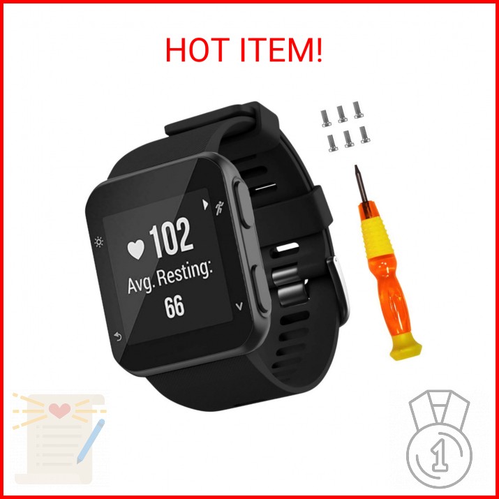 NotoCity for Garmin Forerunner 35 Band Soft Silicone Replacement Watch Strap Com