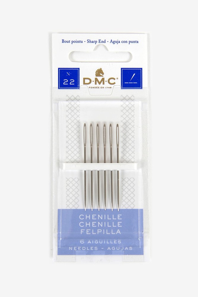 DMC 1768-22 Chenille Hand Needles, 6/pkg, Size 22