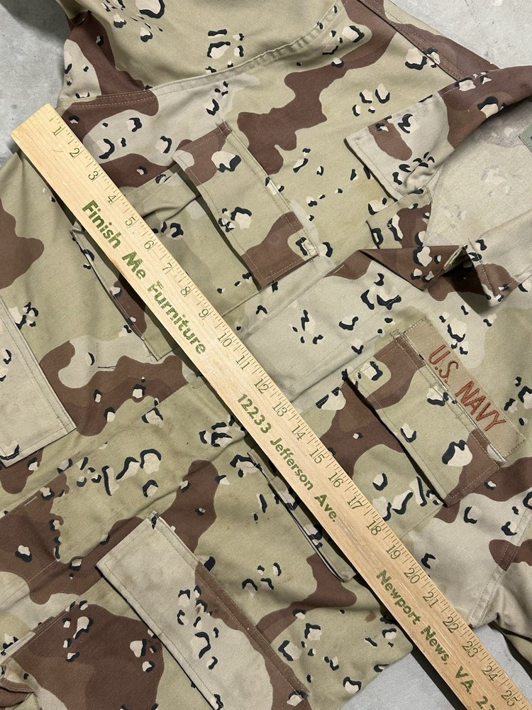 Vintage US Army Jacket Medium Regular Chocolate Chip Desert Camo Combat Coat