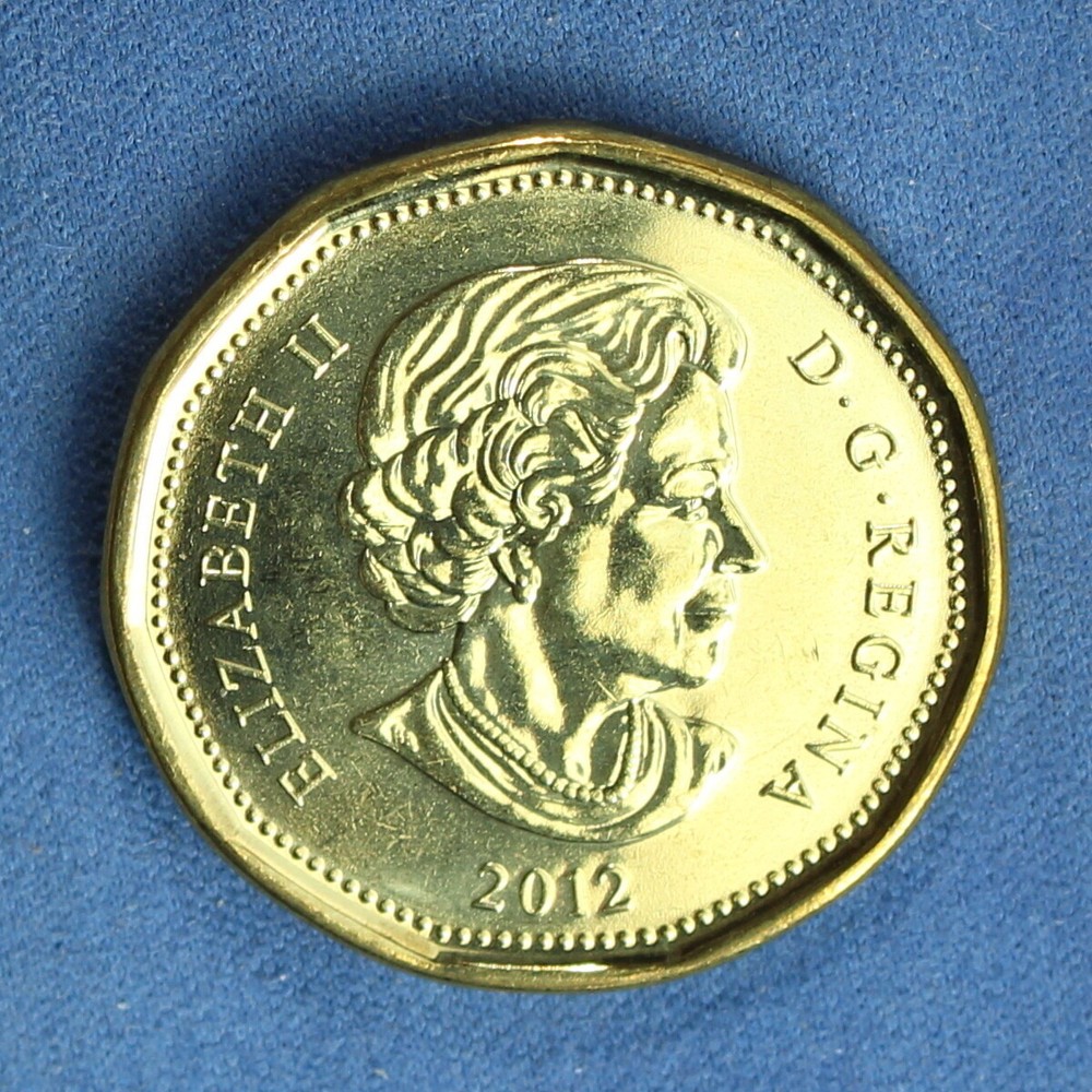 Canada 2012 Loonie from a Mint Roll - Special Anniversary Grey Cup Reverse
