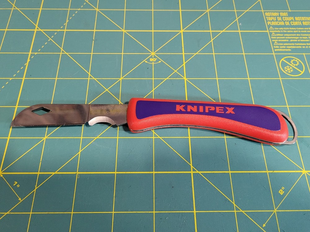 Knipex Electricians Folding Pocket Knife Cable Stripper 162050 Made in Germany