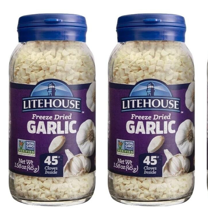 2-Pack Litehouse Freeze Dried Garlic, 1.58 oz Each