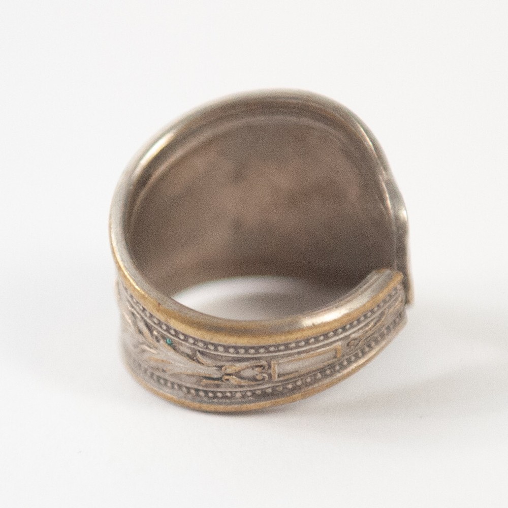 Handmade 2000s Y2K Silver Tone Spoon Ring Size 8