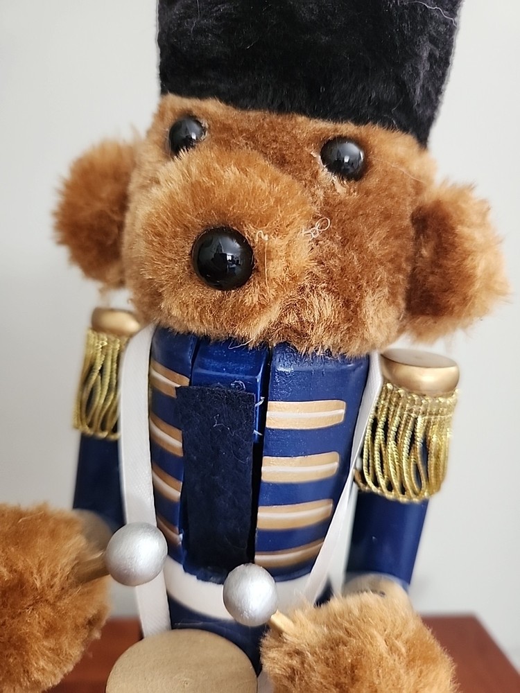 Teddy Bear Drummer Nutcracker 15" Santa's Workshop Christmas