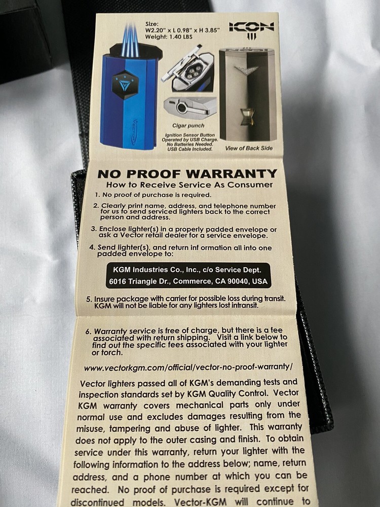 Vector VMotion Dual Jet Cigar Lighter - Copper with Black - New