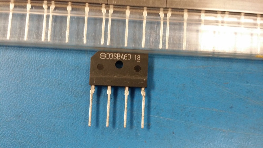 (2 pcs) D3SBA60 Diode, Bridge Rectifier Single 600V 2.3A 4-Pin