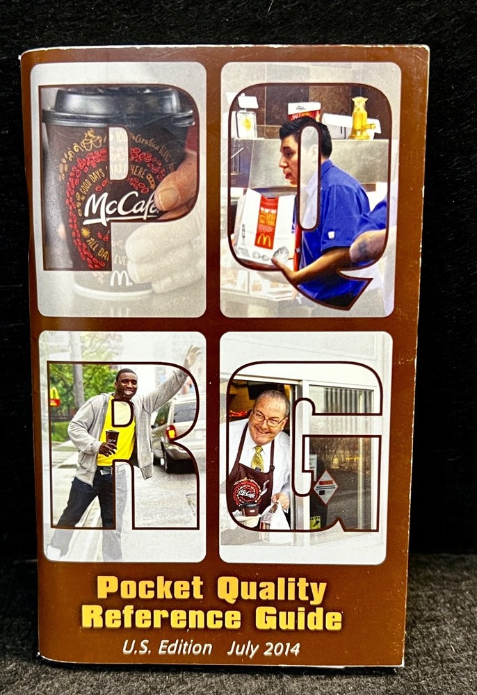 July 2014 McDonald's Pocket Quality Reference Guide, U.S.A. Edition, NOS