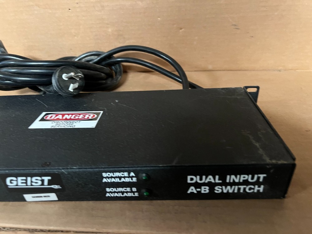 Geist Model ABCN102-102R20 Input A/B Power Switch 125 Vac