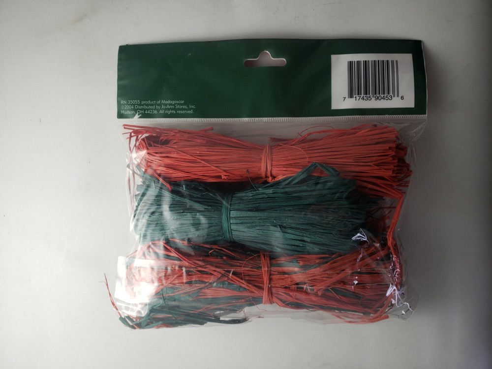 Santa's workbench Christmas Raffia Red, Green
