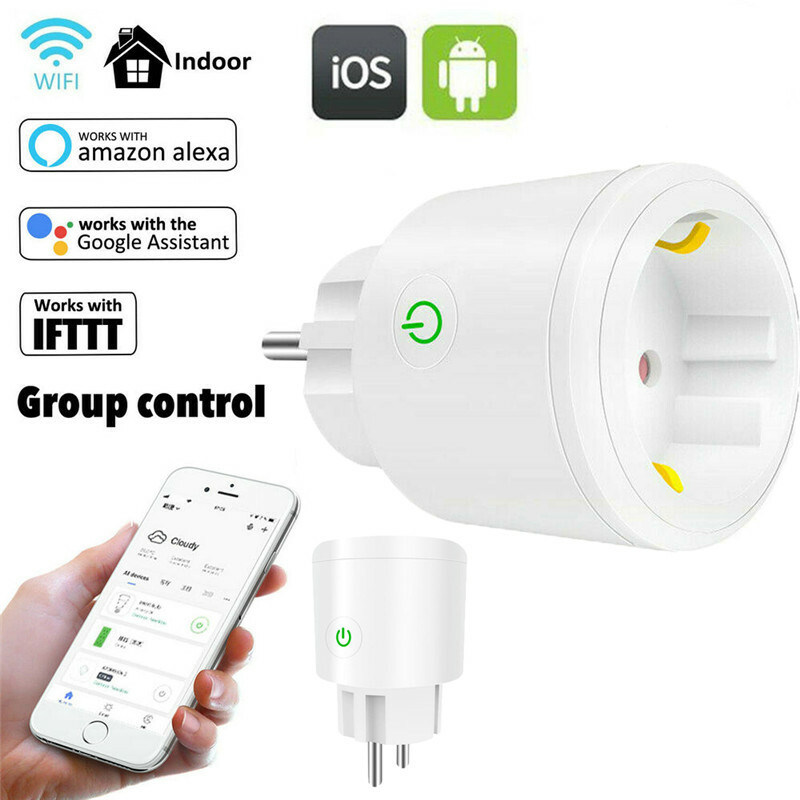 Remote Control Home Smart WiFi Power Socket Wireless Timer Switch Outlet 16A