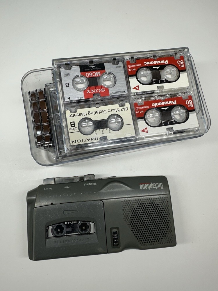 Dictaphone Microcassette Portable Recorder Voice Processor - Model 3223