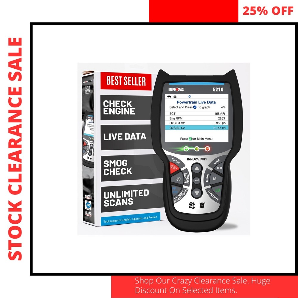 Innova 5210 OBD2 Scanner Code Reader Battery Test