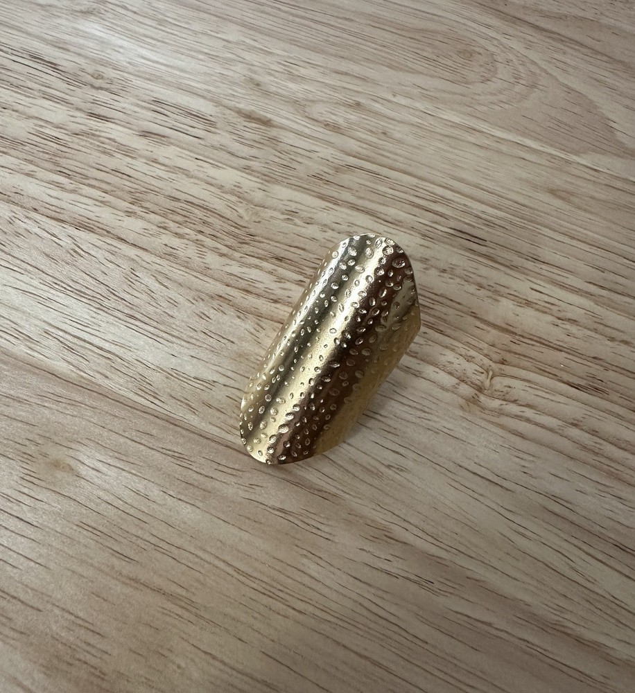 Gold Textured Brass Adjustable Ring Blank Jewelry Making Base