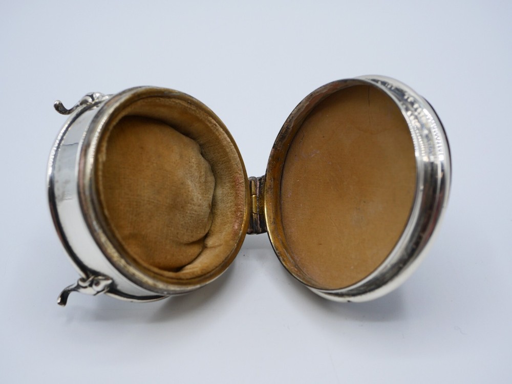 BEAUTIFUL ENGLAND ORIGIN SOLID SILVER SEWING BOX EARLY 20 EME