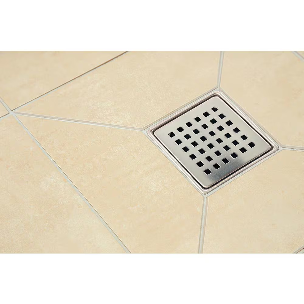 Everbilt Shower System 4 in. Brushed Chrome Drain Grate
