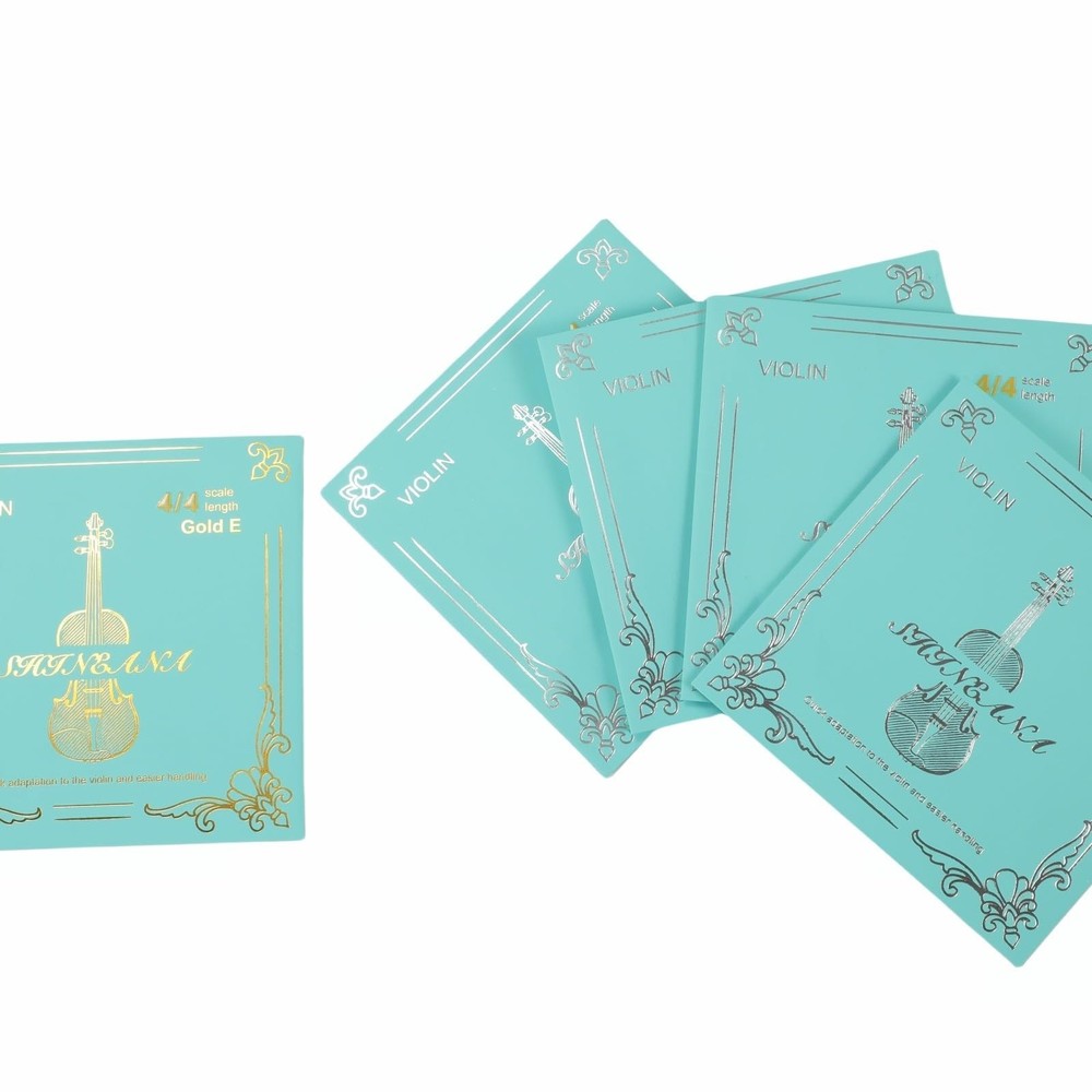 Violin Strings Full Set, Violin Strings Replacement, Carbon Steel Core, Mediu...