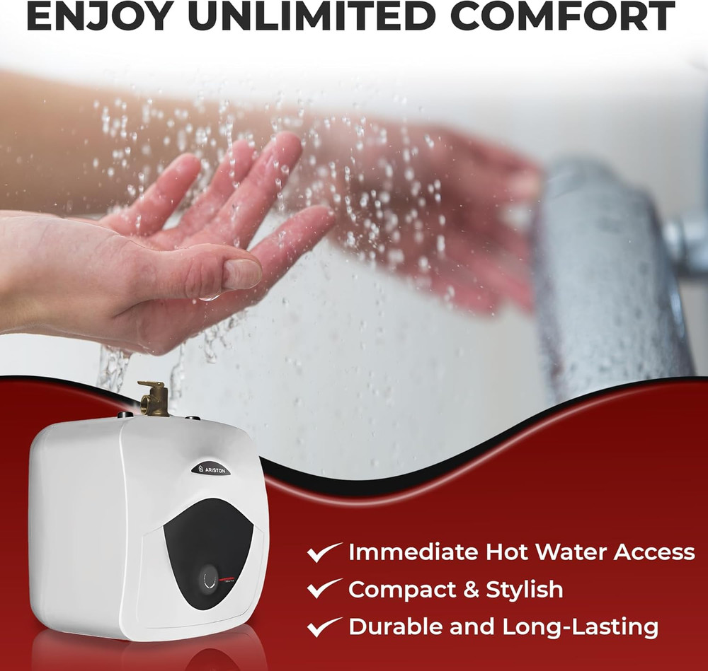 Andris 2.5 Gallon 120V Mini-Tank Electric Water Heater for Instant Hot Water