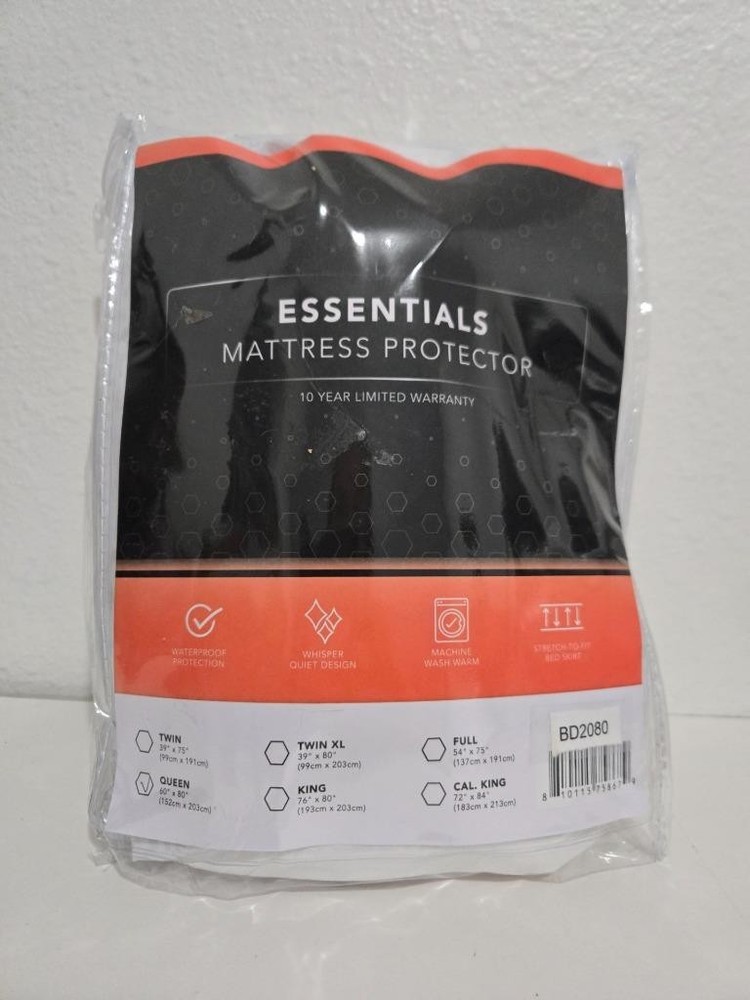 ProSleep Essentials Whisper Quiet Water-Resistant Mattress Protector Queen