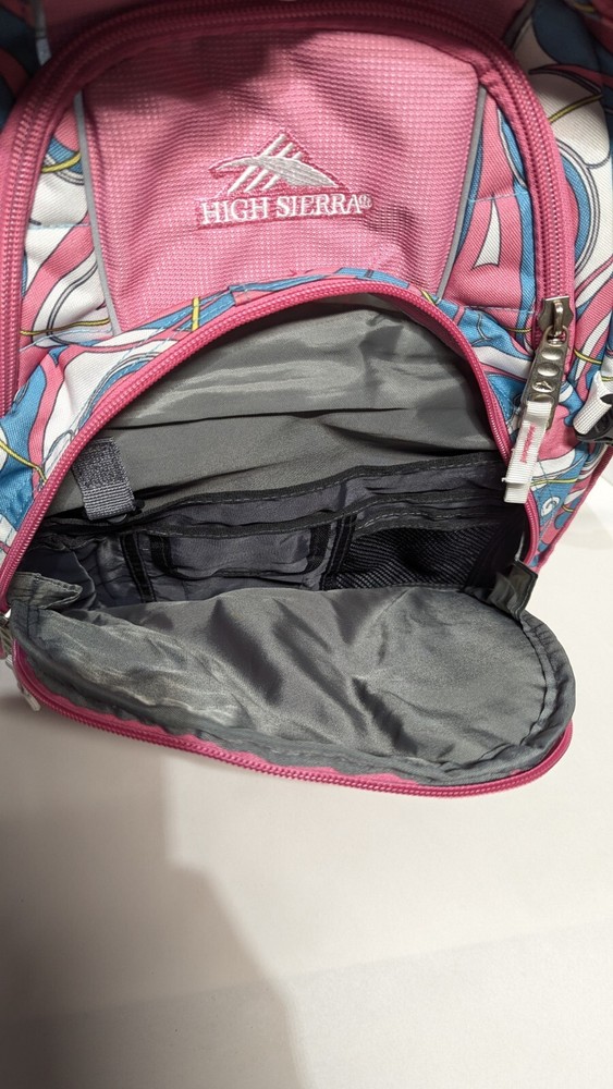 High Sierra Backpack Padded Pink Multi-colors