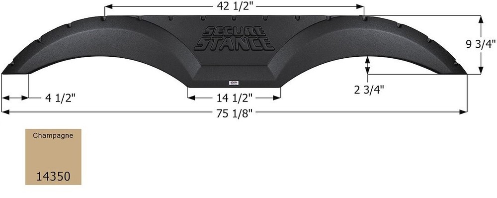 Icon 14350 Tandem Axle FENDER SKIRTS RV