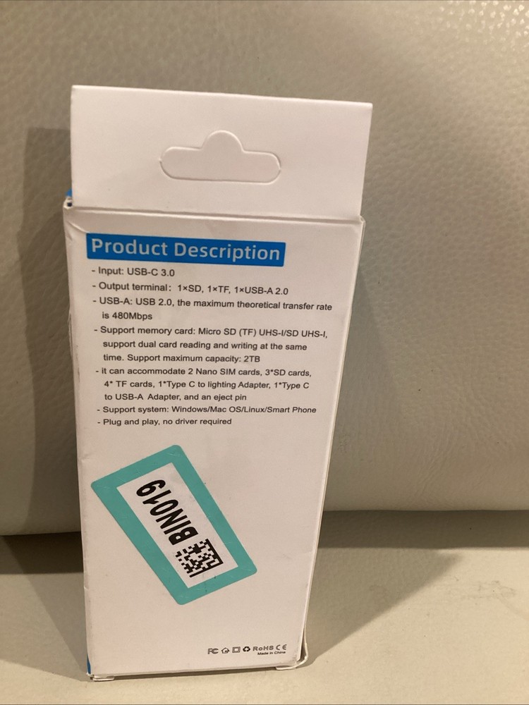 Memory Card & SIM Card Storage Case USB 3.2 Gen 1/5 Gbps