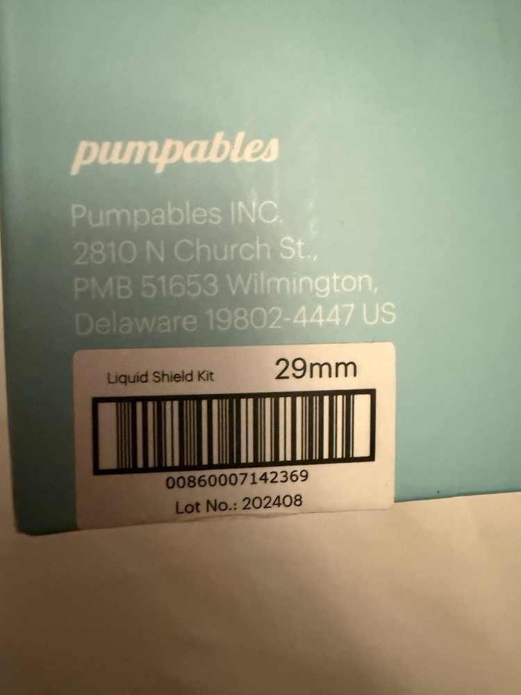 NEW Pumpables Liquid Shield Kit System Breast Pump Accessory 29mm