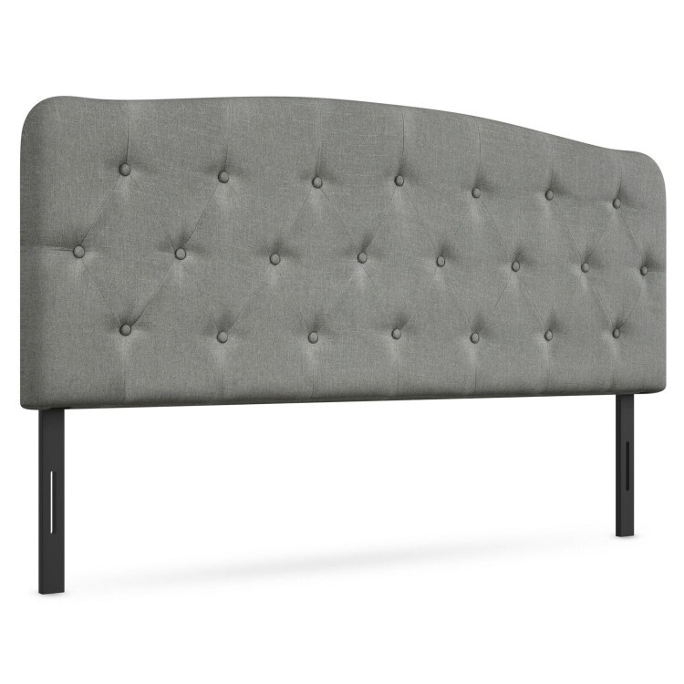 Full Size Button Tufted Headboard Upholstered Headboard With Adjustable Heights