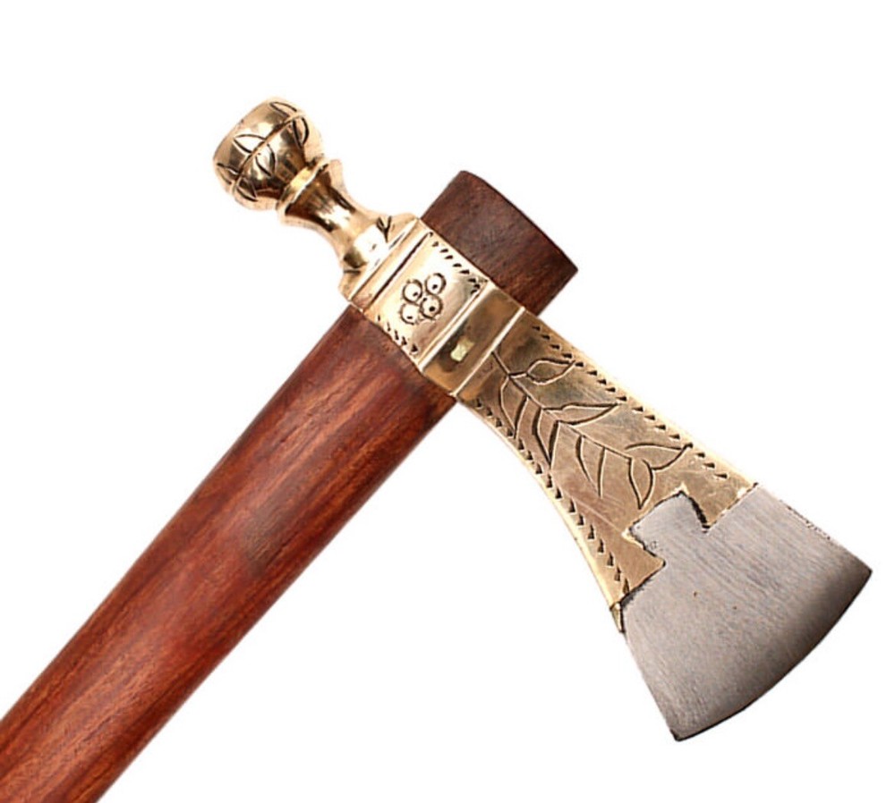 Decorative Brass Tomahawk Peace Pipe