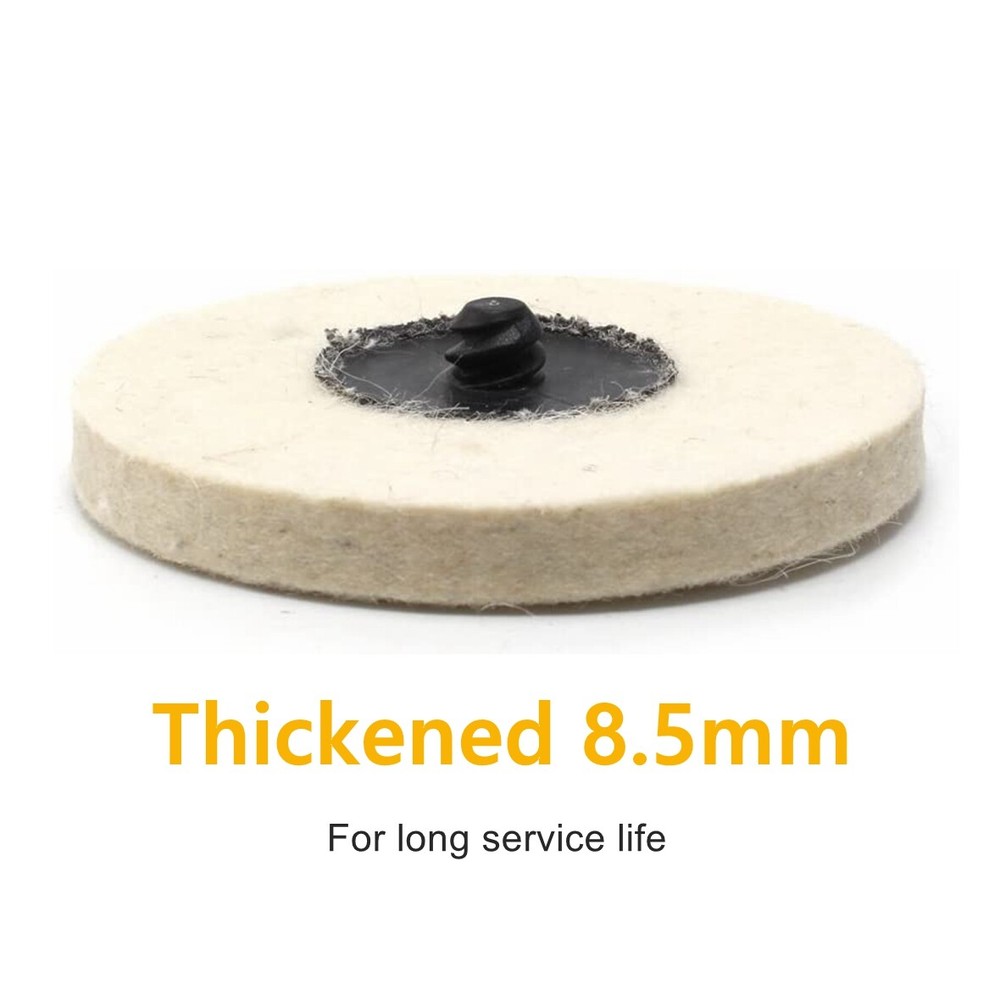 20Pcs 3In Sanding Disc Felt Quick Change Wool Buffing Pad Sanding Disc R-Type